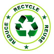 WE CARE about the enviroment. Recycle, Reduce, Reuse.
